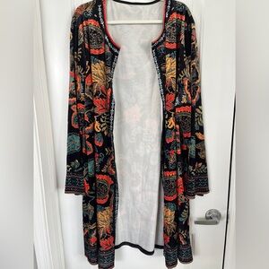Floral Patterned Long Jacket